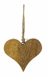 Záves srdca, mangové drevo, prírodné, 13x1x12, 5cm, (balenie obsahuje 1ks)|Ego Dekor