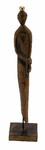 Figure decoration, wood, brown/gold, 12.5x9.5x60cm, (package includes 1 pc)|Ego Dekor