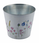 Cover for LOUKA flower pot, zinc, white, diameter 26x21cm, (package includes 1 pc) | Ego Dekor