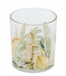 Candlestick LEAVES, glass, clear, diameter 9x10cm, (package includes 1 pc)|Ego Dekor