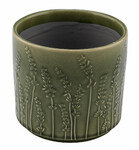 Cover for flower pot GRASS, ceramic, green, diameter 17x15.5cm, (package includes 1 pc)|Ego Dekor