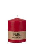 Sviečka z prírodného vosku pr.7x9cm, červená | karmín-rot, ks | Wenzel