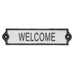 WELCOME sign, wall-mounted, cast iron, 21x5cm|Esschert Design