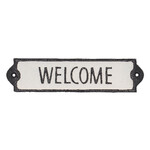 WELCOME sign, wall-mounted, cast iron, 21x5cm|Esschert Design