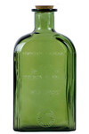 ECO Bottle made of recycled glass with a cork cap 4.6 L, green, 20x39 cm (package includes 1 pc)|Ego Dekor
