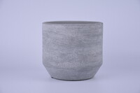 Obal na květináč keramický PORTO, pr.18x16cm, sv. šedá|LIGHT GREY|Ego Dekor