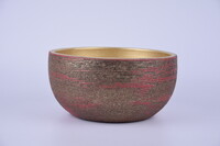 Miska/Pokrywa na doniczkę ceramiczną FUNCHAL średnica 23x11cm, czerwono-złota|RED W/GOLD|Ego Dekor