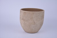 Osłonka na doniczkę ceramiczną LISABON średnica 14x13cm, kamelowa|CAMEL|Ego Dekor