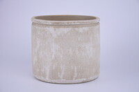 Ceramiczna osłona na doniczkę EVORA o średnicy 16x14cm, szara|ROCK GOLD|Ego Dekor