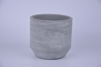 Obal na květináč keramický PORTO, pr.14x13cm, sv. šedá|LIGHT GREY|Ego Dekor