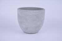 Obal na květináč keramický LISABON, pr.16x14cm, sv. šedá|LIGHT GREY|Ego Dekor