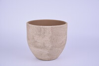 Osłonka na doniczkę ceramiczną LISABON średnica 16x14cm, kamelowa|CAMEL|Ego Dekor