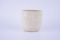 Ceramiczna osłona na doniczkę LISABON, średnica 14x13cm, beżowa|BEGE|Ego Dekor