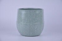 Osłonka na donicę ceramiczną SETUBAL średnica 18x16cm, kolor zielony|DRIP MINT|Ego Dekor
