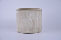 Ceramiczna osłona na doniczkę EVORA o średnicy 18x16cm, szara|ROCK GOLD|Ego Dekor