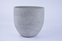 Obal na květináč keramický LISABON, pr.24x22cm, sv. šedá|LIGHT GREY|Ego Dekor