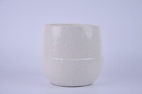 Osłonka na doniczkę ceramiczną SETUBAL średnica 16x14cm kolor kremowy|DRIP CREAM|Ego Dekor