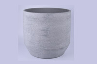 Obal na květináč keramický PORTO, pr.39x36cm, sv. šedá|LIGHT GREY|Ego Dekor