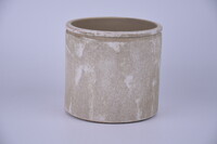 Ceramiczna osłona na doniczkę EVORA o średnicy 14x13cm, szara|ROCK GOLD|Ego Dekor