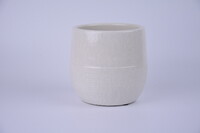 Osłonka na doniczkę ceramiczną SETUBAL średnica 14x13cm kolor kremowy|DRIP CREAM|Ego Dekor