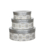 Decorative box, silver, set of 3 | Ego Dekor