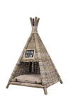 Domek dla kota, rattan, naturalny, 45x45x72cm|Van Der Leeden 1915