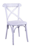 Krzesło krzyżowe, BRETAGNE, 40x85x53, biały|Ego Dekor